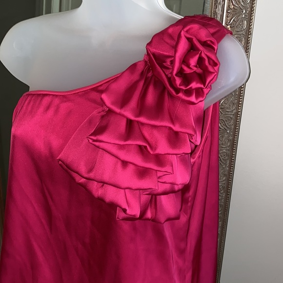 Jewel Tone Top Blouse ruffle one shoulder blouse - Picture 3 of 10